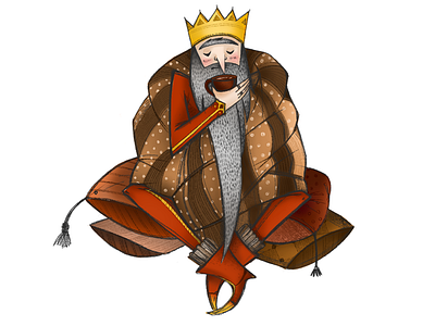 Keen king artwork character digital drawing graphic illustration inktober king procreate sketch