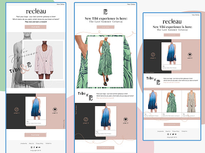 Newsletters for Recleua branding design designer email design email marketing email template graphic design logo minimal newsletter design typography ui ux vector