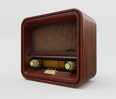 Vintage Auna Radio 3D Model 3d art 3d artist 3d model 3d render allex spark analog cg electronics mid poly model old prop radio radios realistic 3d renderhub renders retro vintage