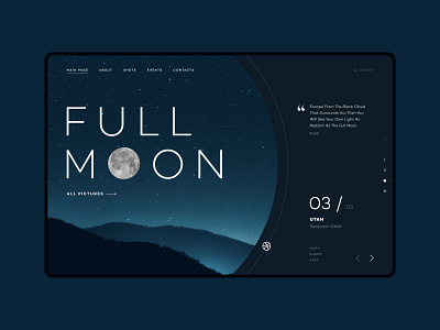 FULL MOON Landing Page landing moon ui design