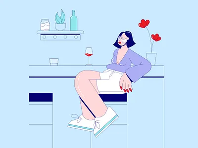 "'Two drinks" artist artwork design illustration illustrator minimalist minimalistic vector