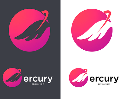 Mercury logo adobe branding design flat icon logo mercury photoshop