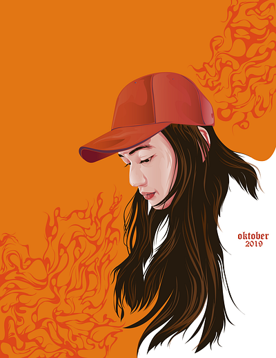 october art artist artwork death desain desaingrafis design drawing girl icon illustration illustrator october vector