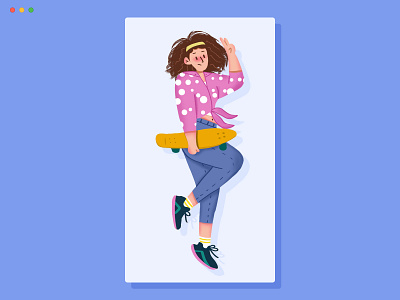Hey Girl design girl illustration people ui