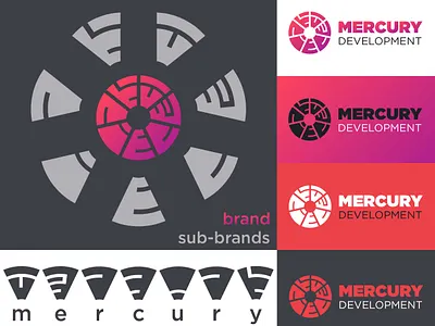 Mercury Development Logo branding earth illustration logo mercury typography vector