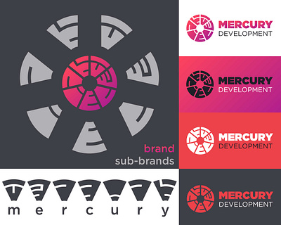 Mercury Development Logo branding earth illustration logo mercury typography vector