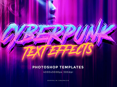 Cyberpunk 80s Text Effects