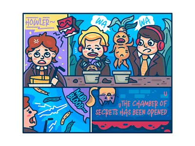 Harry Potter and the Chamber of Secrets-#4 animal blood cat harry potter illustration letter wall