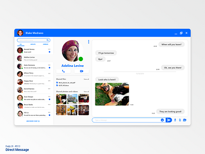 Daily UI #013 - Direct Message adobexd app daily ui dailyui design graphic design message minimal software ui ux