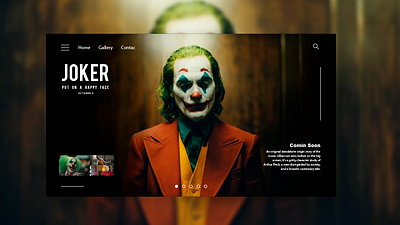 JOKER design art design web design website designs interaction design interface joaquin phoenix joker movie