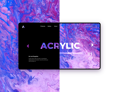 Acrylic acrylic painting acrylicpour arcylic artstore artwork design ecommerce illustrator landing page landing page landing page concept landing page illustration landingpage landingpagedesign modern painting ui user interface user interface designer ux