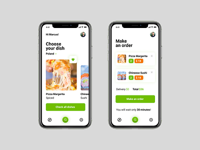 Food app app clean creative design ui ux