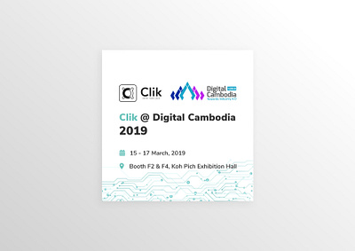 Digital Cambodia Event - Clik branding design event illustration post poster socialmedia typography vector