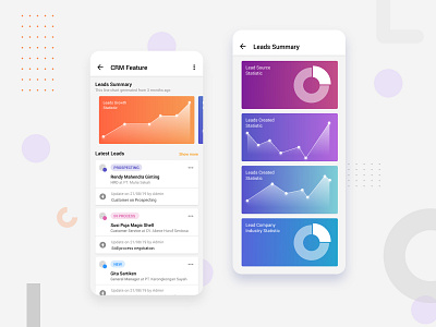 BOSS Pintar | CRM Feature app attendance attendance system boss pintar bosspintar business card clean crm dashboard flat gradient illustration mobile mobile ui sales ui userinterface