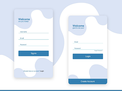 Login signup login signin signup ui ux app