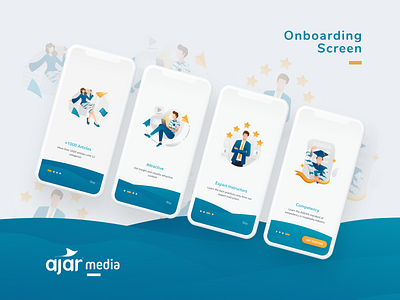 AJAR Media Onboarding Screen article course edutech hospitality hotel hotelier onboard onboarding onboarding screen onboarding ui screen uidesign uiux