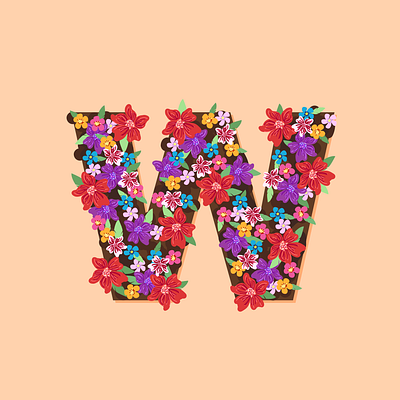 W 36 days of type 36 days of type lettering 36days design dirt flowers illustration typography vector