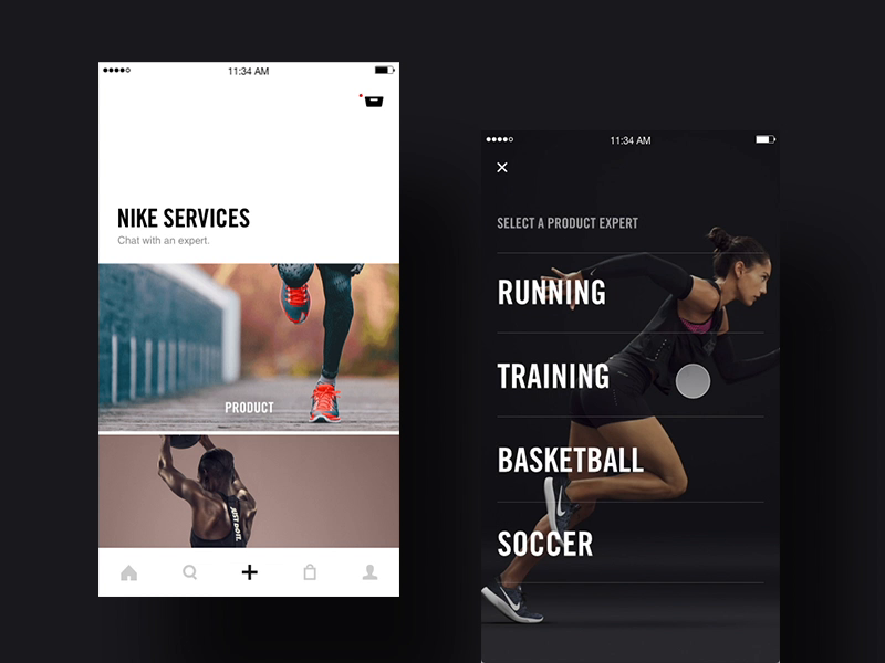 Example of Nike+ Chat - connection moment ideation