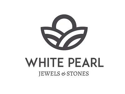 WHITE PEARL: Jewels & Stones design illustration logo