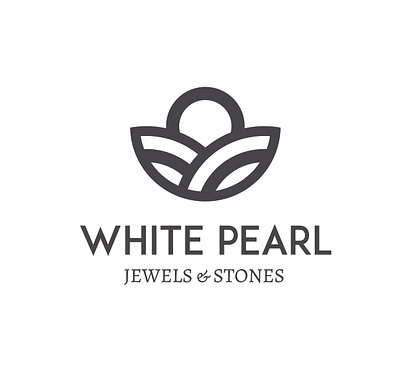 WHITE PEARL: Jewels & Stones design illustration logo