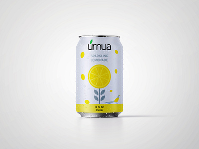 úrnua can brand branding can illustration lemon lemonade nature packaging pattern vector