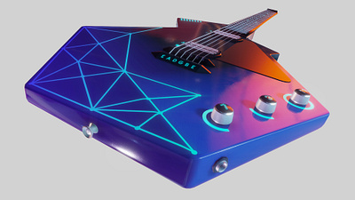 A Guitar of the Future 3d artist blender3d electric guitar futuristic game asset music sci fi substance painter tech