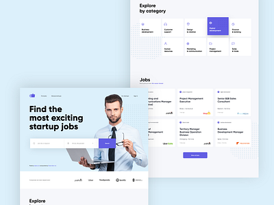 JobHUB Web UI app branding design flat flat design freebie freebie xd icon icon design illustration job minimal post ui ui kit ui pack ux