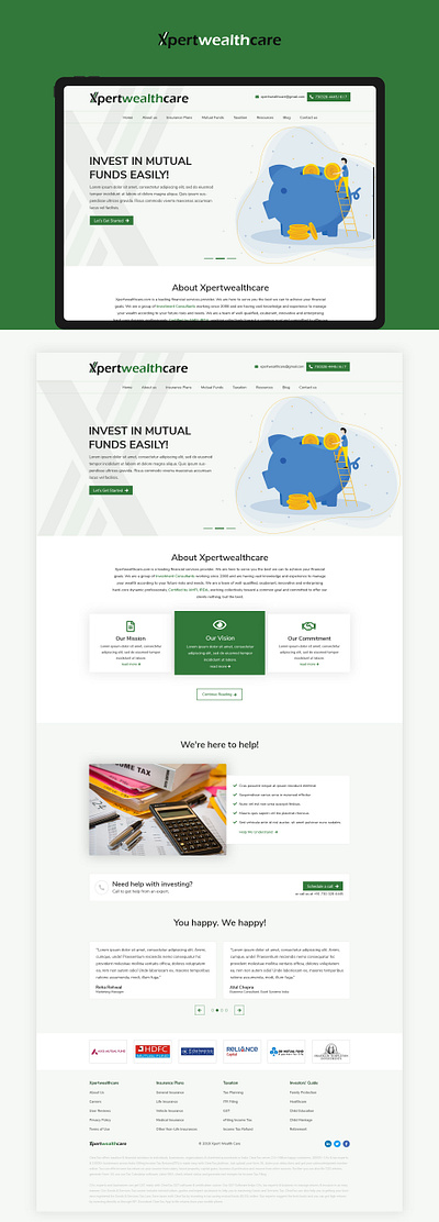 Xpertwealthcare branding clean design flat typography ui ux web website website design