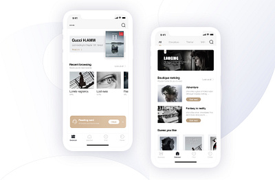 Reading interface ui ux