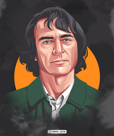 Joaquin Phoenix as Joker art coreldraw design designer digitalart dribbble fanart graphicdesigner illustration