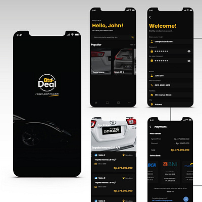 Oto Deal app branding mobile app design ui ux