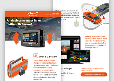 Mio Class newsletter, En. branding dashcam edm newsletter ui