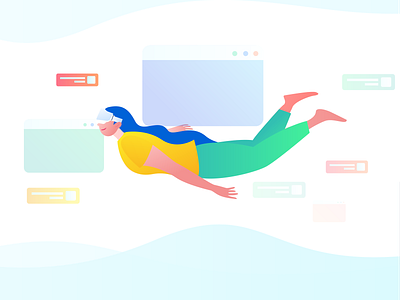 VR app design illustration mobile vector vr web