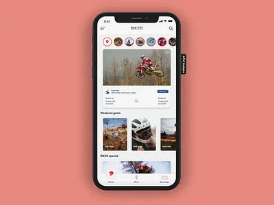 Biker design icon illustration ui vector xd design