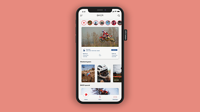 Biker design icon illustration ui vector xd design