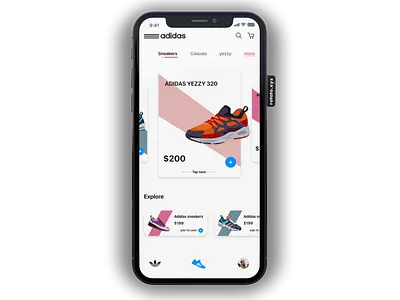 ADIDAS 3 app design icon illustration typography vector xd design