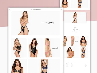 Victoria’s Secret | Lingerie ecommerce lingerie redesign concept ui design victorias secret