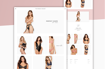 Victoria’s Secret | Lingerie ecommerce lingerie redesign concept ui design victorias secret