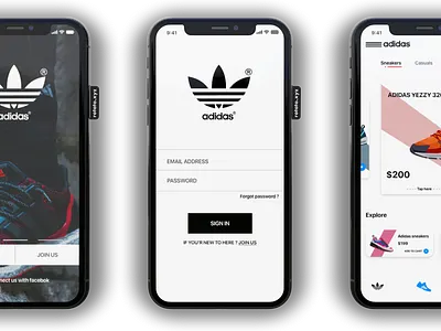 ADIDAS branding design illustration typography xd design