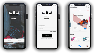 ADIDAS branding design illustration typography xd design