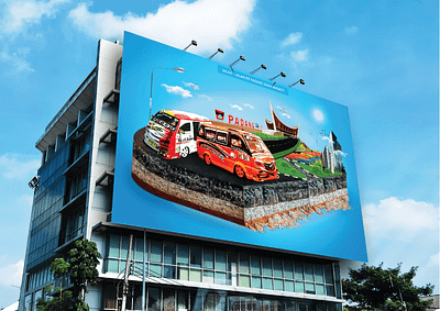 digital imaging of sumatera barat billboard branding design illustration vector