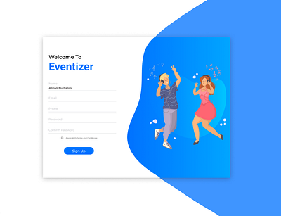 #DailyUI 001 - Event Sign up design flat illustration ui ux web webdesign