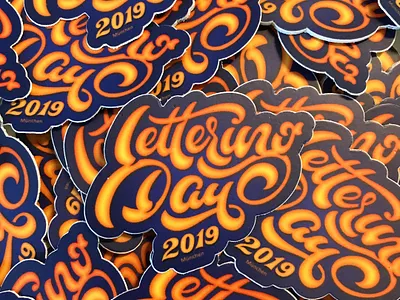 Lettering Day 2019 flourishes lettering script sticker
