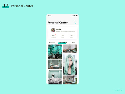 Personal Center typography ui 应用 引导页 插画