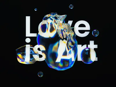 Love is Art 3d abstract c4d cinema4d design illustration poster print render rendering
