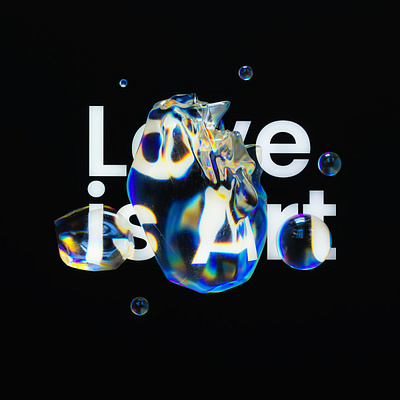 Love is Art 3d abstract c4d cinema4d design illustration poster print render rendering