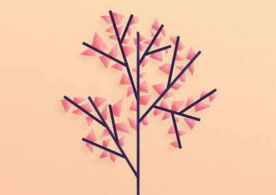 Japanese Cherry Blossom Illustration abstract art abstract design cherry blossom clean colour flat illustration illustration design japanese minimal modern noise noise illustration photoshop photoshop art pink purple