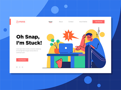 Snap! design error flat header header illustration illustration illustrator landing page ui ux web web design website