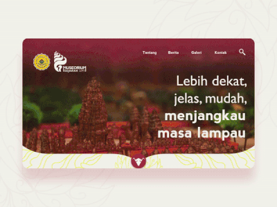 Museorium Sejarah UPY Web Prototype animation animations app application design historical history lab laboratory minimal motion motion design motion graphic museum places prototype ui web website