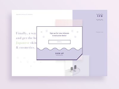 dailyUI - sign up for Japanese skincare website asia dailyui design ecommerce pc purple skincare website